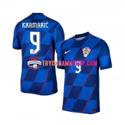 Kroatien Andrej Kramaric 9 Euro 2024 Tröja 2:a Matchställ Män Kortärmad