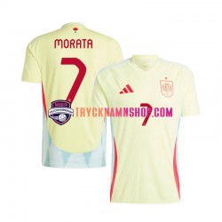 Spanien Alvaro Morata 7 Euro 2024 Tröja 2:a Matchställ Män Kortärmad