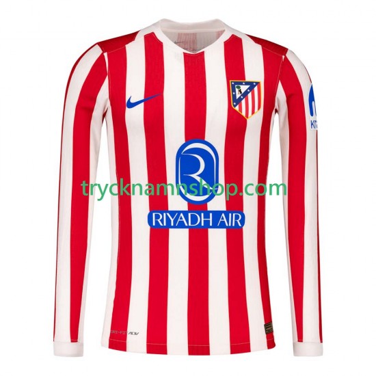 Atlético Madrid 2025-2026 Tröja 1:a Matchställ Män Långärmad