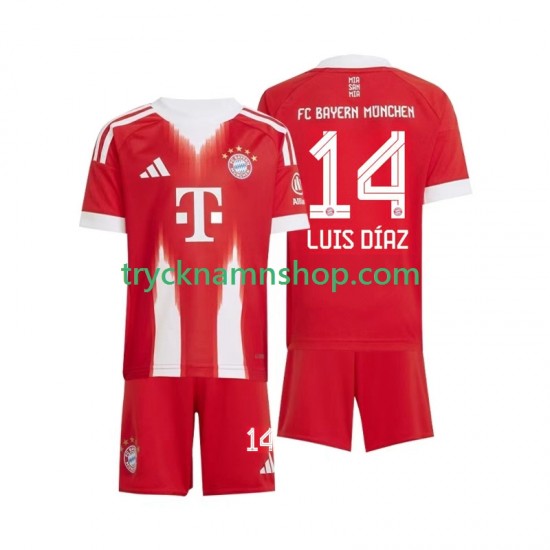 FC Bayern München Luis Diaz 14 2025-2026 Tröja 1:a Matchställ Barn Kortärmad