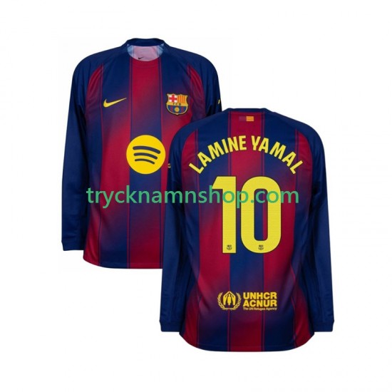 FC Barcelona Lamine Yamal 10 2025-2026 Tröja 1:a Matchställ Män Långärmad