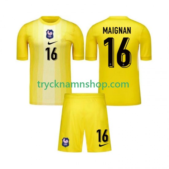Frankrike Målvakt Mike Maignan 16 2025 Tröja 1:a Matchställ Barn Kortärmad