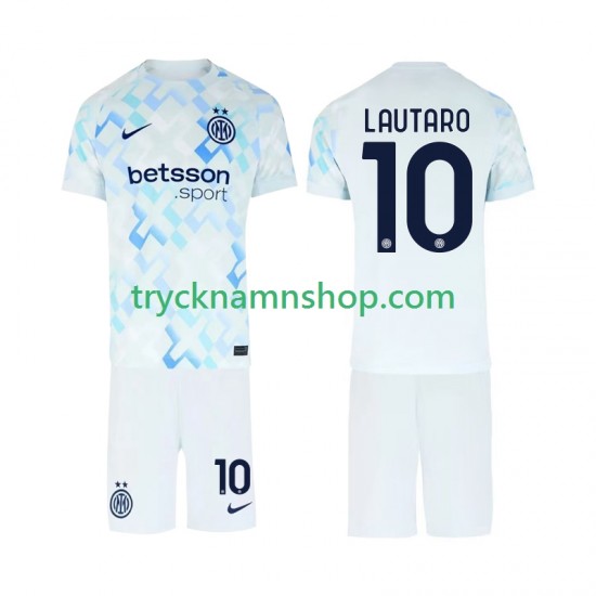 Inter Milan Lautaro Martinez 10 2025-2026 Tröja 2:a Matchställ Barn Kortärmad