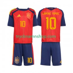 Spanien Lamine Yamal 10 VM 2026 Tröja 1:a Matchställ Barn Kortärmad