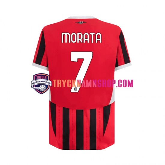 AC Milan Alvaro Morata 7 2024-2025 Tröja 1:a Matchställ Män Kortärmad