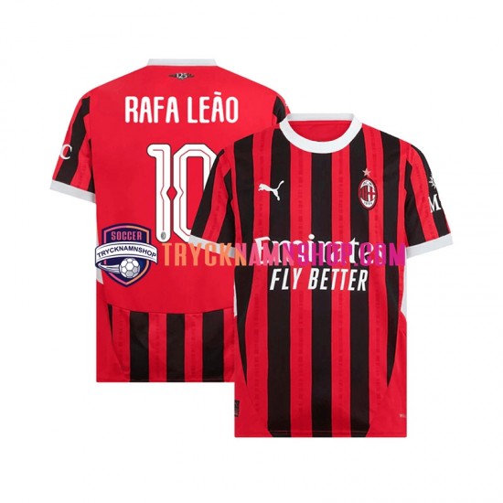 AC Milan UCL Font RAFA LEAO 10 2024-2025 Tröja 1:a Matchställ Män Kortärmad