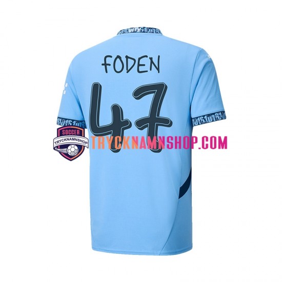 Manchester City UCL Font FODEN 47 2024-2025 Tröja 1:a Matchställ Män Kortärmad