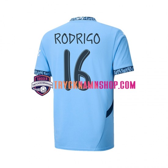 Manchester City UCL Font RODRIGO 16 2024-2025 Tröja 1:a Matchställ Män Kortärmad