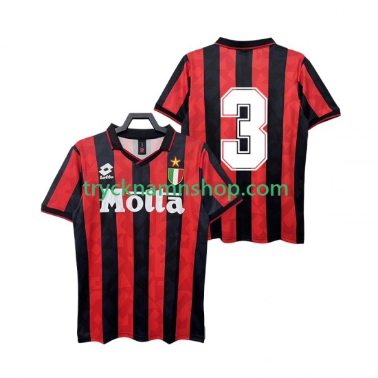 AC Milan 3 1993 1994 Tröja Retro 1:a Matchställ Män Kortärmad