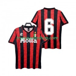 AC Milan 6 1993 1994 Tröja Retro 1:a Matchställ Män Kortärmad
