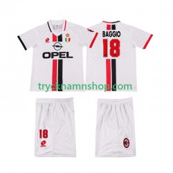 AC Milan BAGGIO 18 1996 1997 Tröja Retro 2:a Matchställ Barn Kortärmad