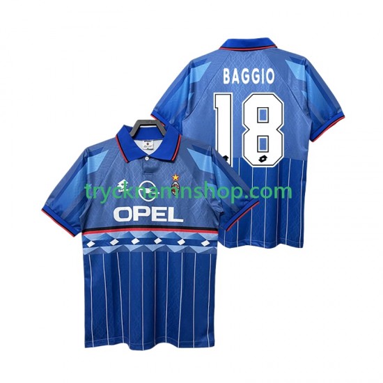 AC Milan BAGGIO 18 1995 1996 Tröja Retro 2:a Matchställ Män Kortärmad