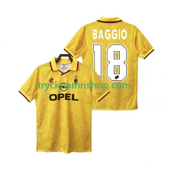 AC Milan BAGGIO 18 1995 1996 Tröja Retro 3:e Matchställ Män Kortärmad