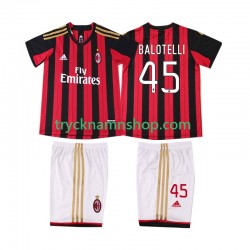 AC Milan BALOTELL 45 2013 2014 Tröja Retro 1:a Matchställ Barn Kortärmad