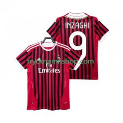 AC Milan INZAGHI 9 2011 2012 Tröja Retro 1:a Matchställ Män Kortärmad