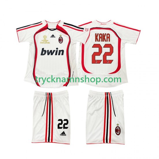 AC Milan KAKA 22 2006 2007 Tröja Retro 2:a Matchställ Barn Kortärmad