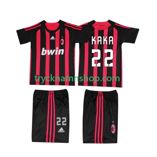 AC Milan KAKA 22 2008 2009 Tröja Retro 1:a Matchställ Barn Kortärmad