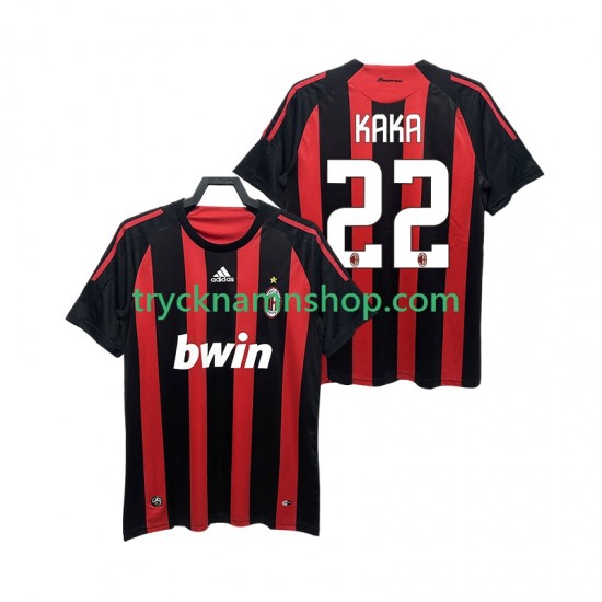 AC Milan KAKA 22 2008 2009 Tröja Retro 1:a Matchställ Män Kortärmad