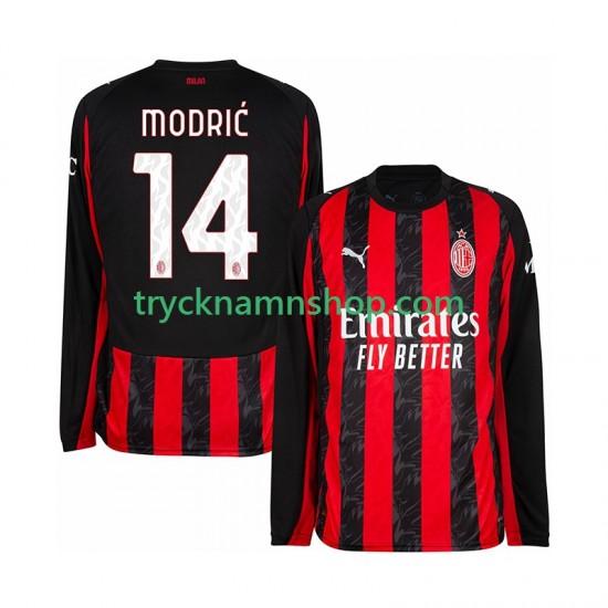 AC Milan Luca Modric 14 2025-2026 Tröja 1:a Matchställ Män Långärmad