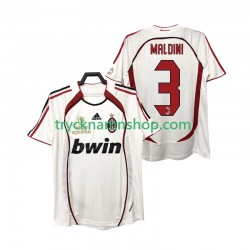 AC Milan MALDINI 3 2006 2007 Tröja Retro 2:a Matchställ Män Kortärmad
