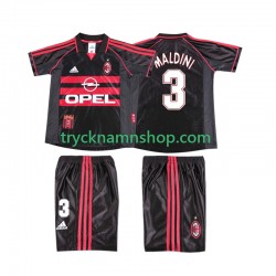 AC Milan MALDINI 3 1998 1999 Tröja Retro 3:e Matchställ Barn Kortärmad