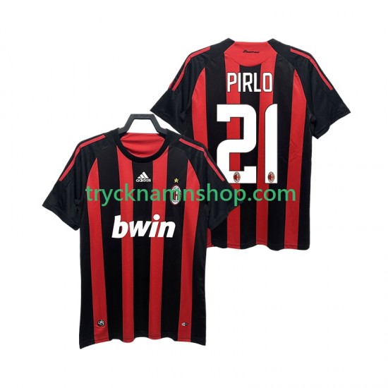 AC Milan RIRLO 21 2008 2009 Tröja Retro 1:a Matchställ Män Kortärmad