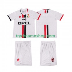 AC Milan 1996 1997 Tröja Retro 2:a Matchställ Barn Kortärmad