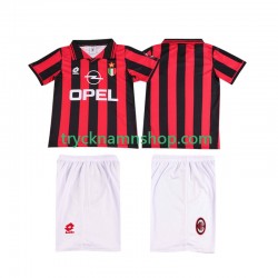 AC Milan 1996 1997 Tröja Retro 1:a Matchställ Barn Kortärmad