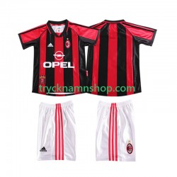AC Milan 1998 1999 Tröja Retro 1:a Matchställ Barn Kortärmad