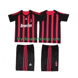 AC Milan 2008 2009 Tröja Retro 1:a Matchställ Barn Kortärmad