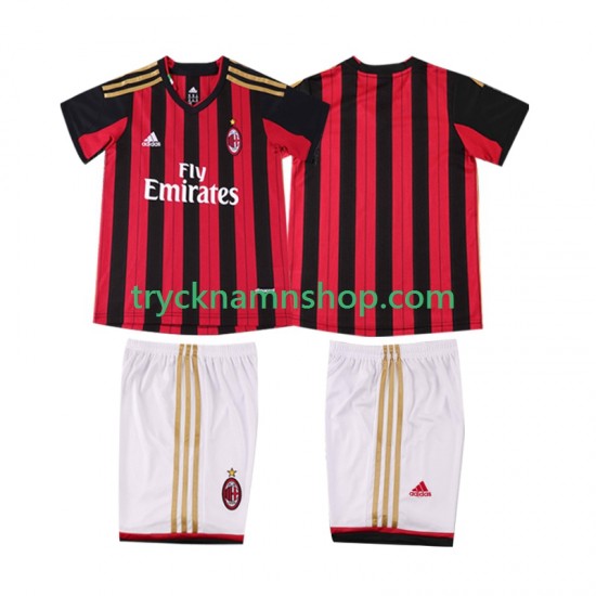 AC Milan 2013 2014 Tröja Retro 1:a Matchställ Barn Kortärmad