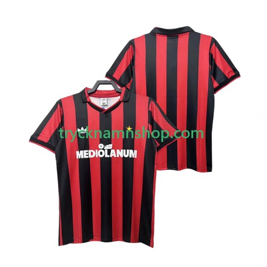 AC Milan 1990 1991 Tröja Retro 1:a Matchställ Män Kortärmad