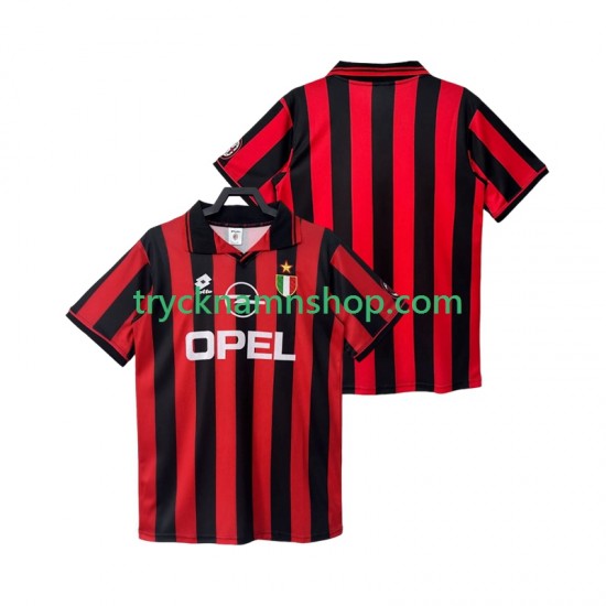AC Milan 1996 1997 Tröja Retro 1:a Matchställ Män Kortärmad