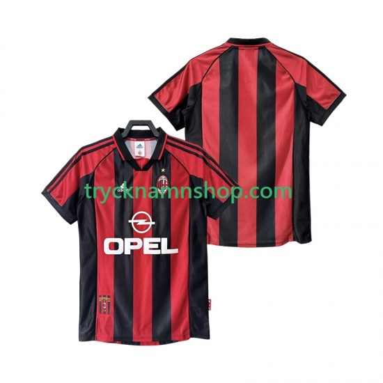 AC Milan 1998 1999 Tröja Retro 1:a Matchställ Män Kortärmad