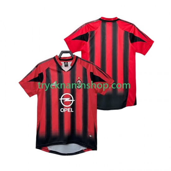 AC Milan 2004 2005 Tröja Retro 1:a Matchställ Män Kortärmad