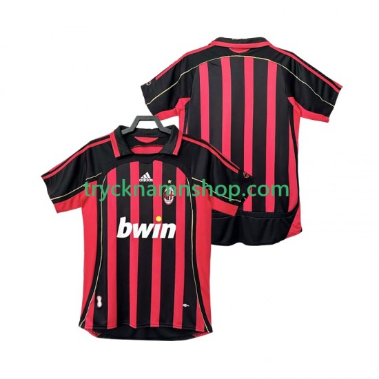 AC Milan 2006 2007 Tröja Retro 1:a Matchställ Män Kortärmad