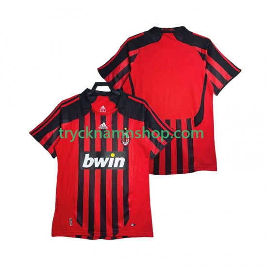AC Milan 2007 2008 Tröja Retro 1:a Matchställ Män Kortärmad