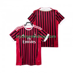 AC Milan 2011 2012 Tröja Retro 1:a Matchställ Män Kortärmad