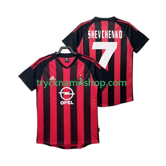 AC Milan SHEVCHENKO 7 2002 2003 Tröja Retro 1:a Matchställ Män Kortärmad