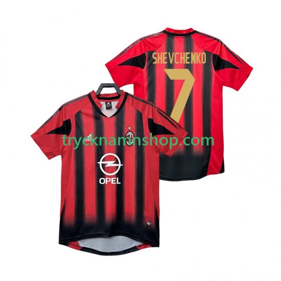 AC Milan SHEVCHENKO 7 2004 2005 Tröja Retro 1:a Matchställ Män Kortärmad