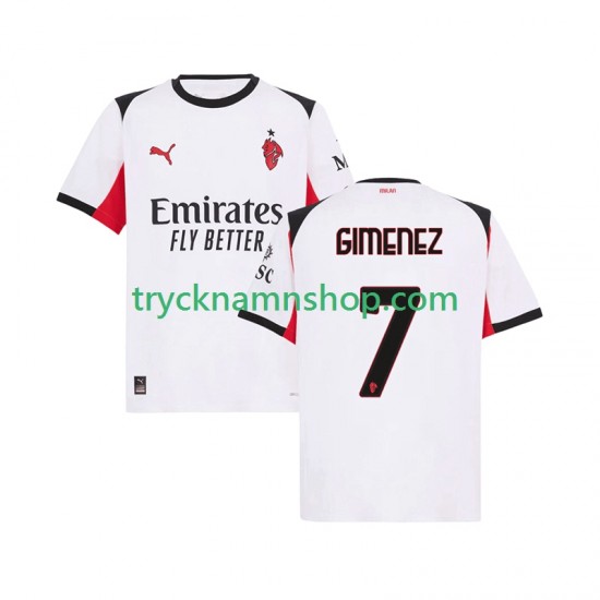 AC Milan Santiago Gimenez 7 2025-2026 Tröja 2:a Matchställ Män Kortärmad