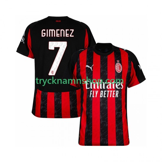 AC Milan Santiago Gimenez 7 2025-2026 Tröja 1:a Matchställ Män Kortärmad