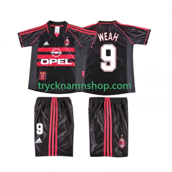 AC Milan WEAH 9 1998 1999 Tröja Retro 3:e Matchställ Barn Kortärmad