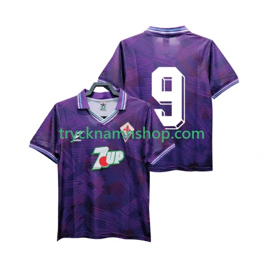 Fiorentina 9 1992 1993 Tröja Retro 1:a Matchställ Män Kortärmad