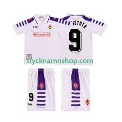 Fiorentina BASTUTA 9 1998 1999 Tröja Retro 2:a Matchställ Barn Kortärmad