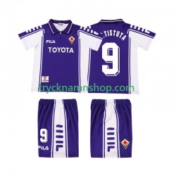 Fiorentina BASTUTA 9 1999 2000 Tröja Retro 1:a Matchställ Barn Kortärmad