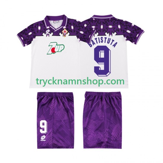 Fiorentina BATISTUTA 9 1992 1993 Tröja Retro 2:a Matchställ Barn Kortärmad