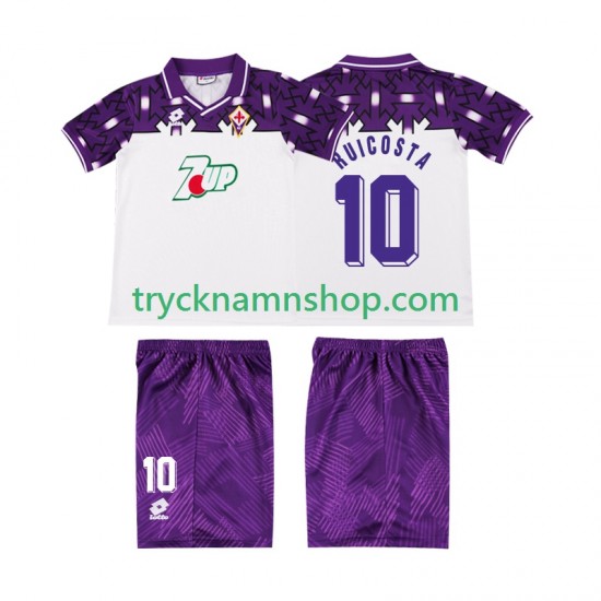 Fiorentina RUI COSTA 10 1992 1993 Tröja Retro 2:a Matchställ Barn Kortärmad
