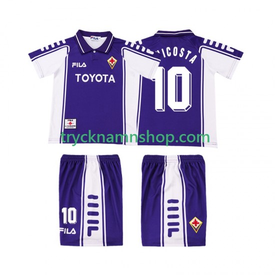 Fiorentina RUI COSTA 10 1999 2000 Tröja Retro 1:a Matchställ Barn Kortärmad