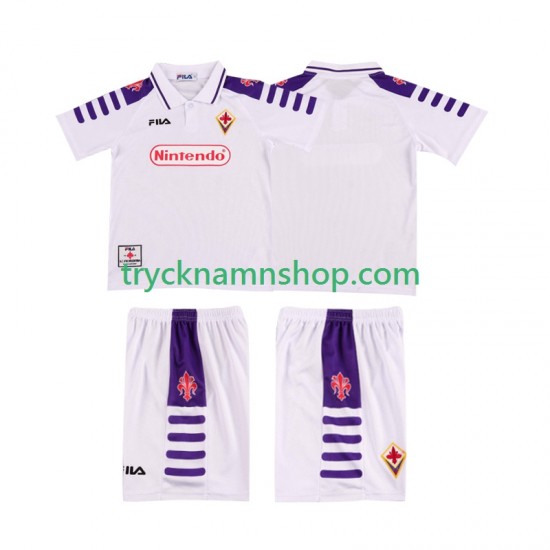 Fiorentina 1998 1999 Tröja Retro 2:a Matchställ Barn Kortärmad